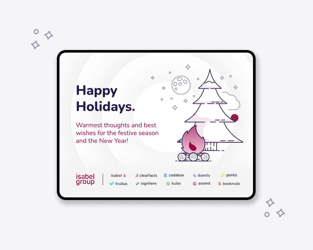 Isabel Group Background Isabel Group - Een geanimeerde, illustratieve kerstkaart - Partners for ...